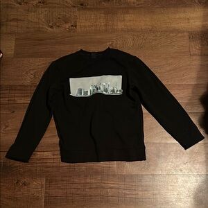 H&M Black and Gray Cityscape Sweatshirt